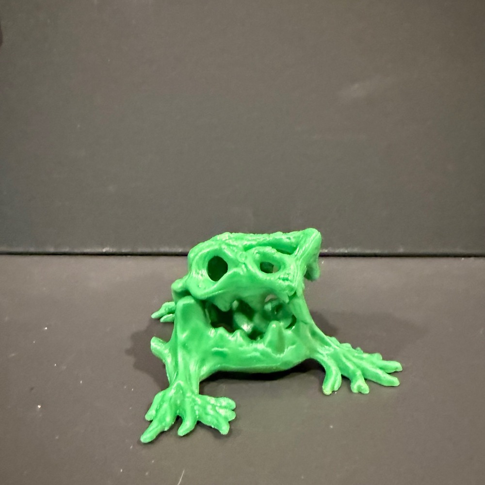 Green Monster Creature Skull Figurine Miniature Toy Spooky Halloween‎